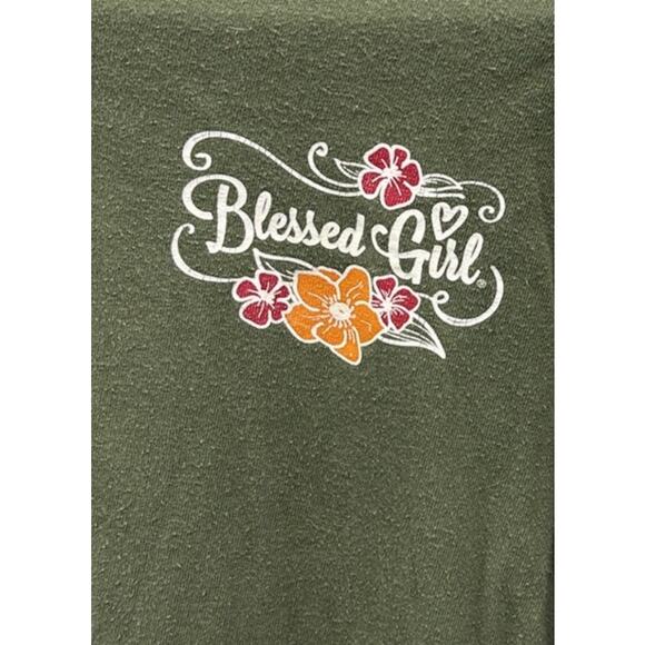 Blessed Girl "Let All That You Do Be Done In Love" Tee, Olive Green, Size Small - Picture 4 of 4